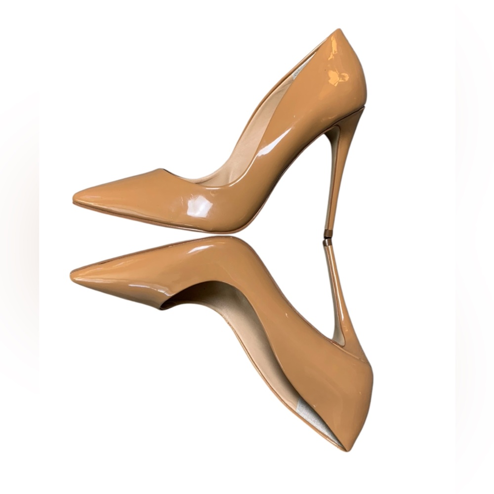 Steve Madden Daisie Tan‎ Patent Pointed Toe Stiletto Heels Pumps DAIS01S1